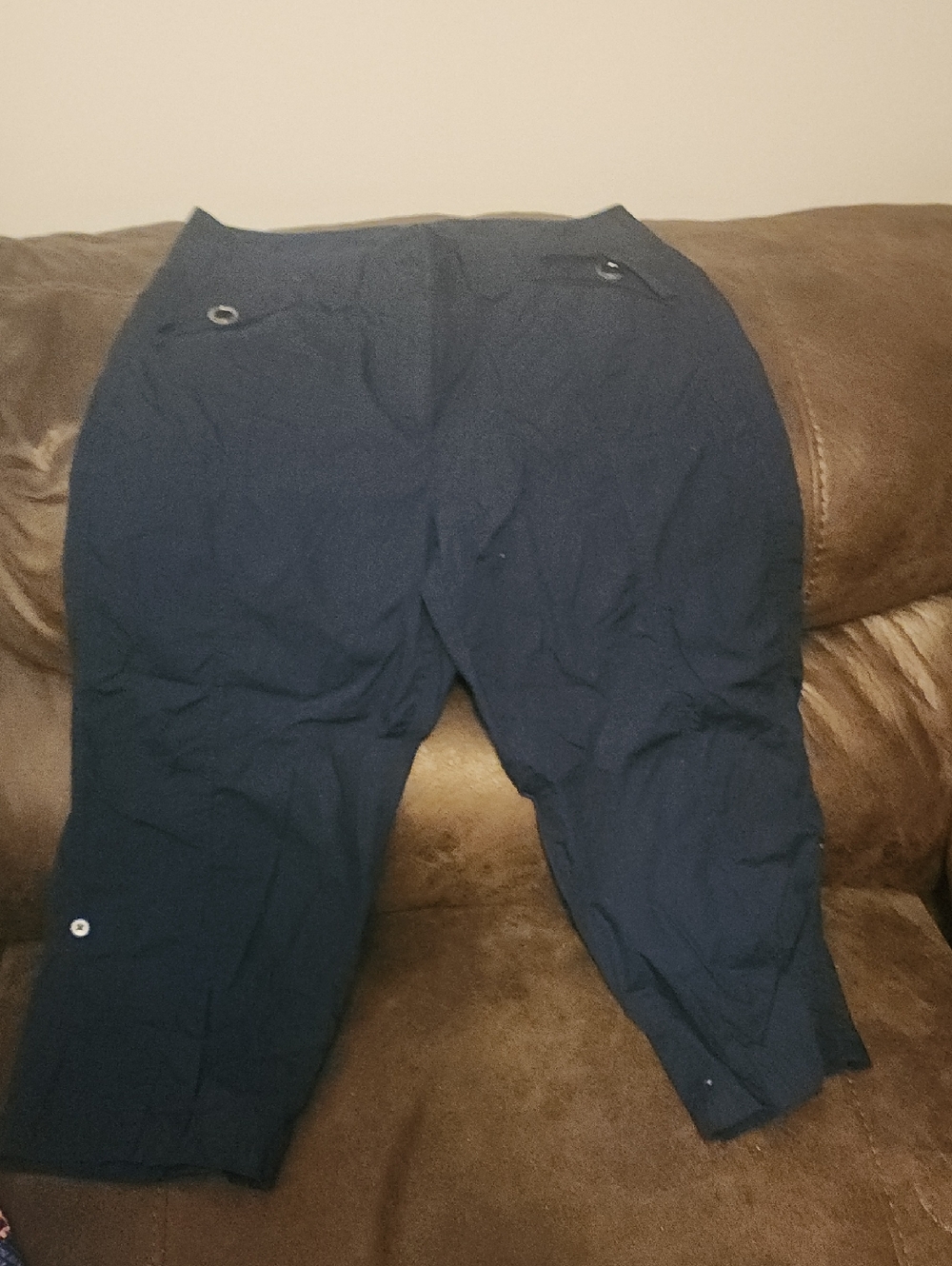 Rafaella Navy Cargo Capri Pants